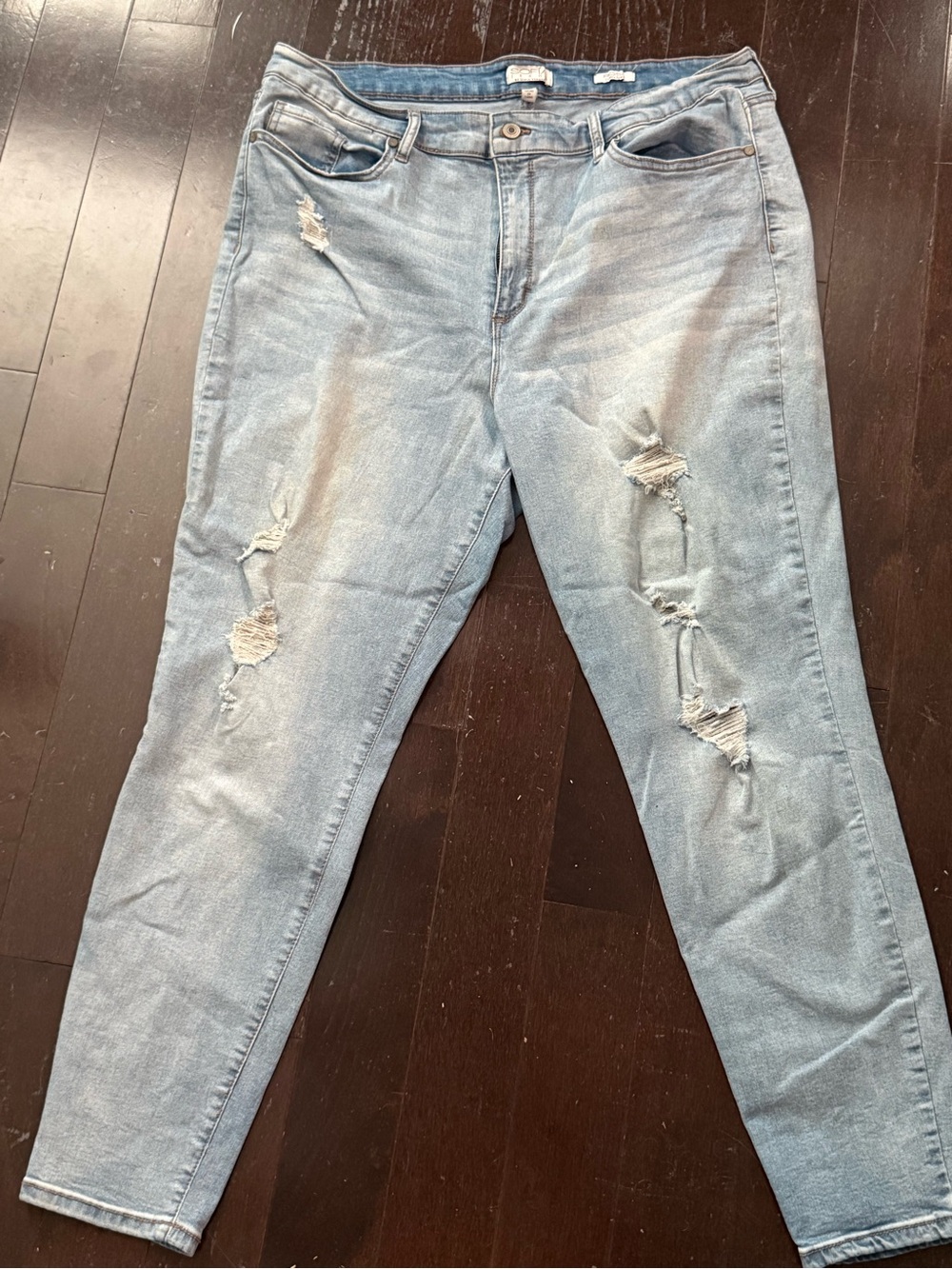 Sofia Jeans by Sofia Vergara Women’s Plus Size 18 Distressed Skinny Jeans Light